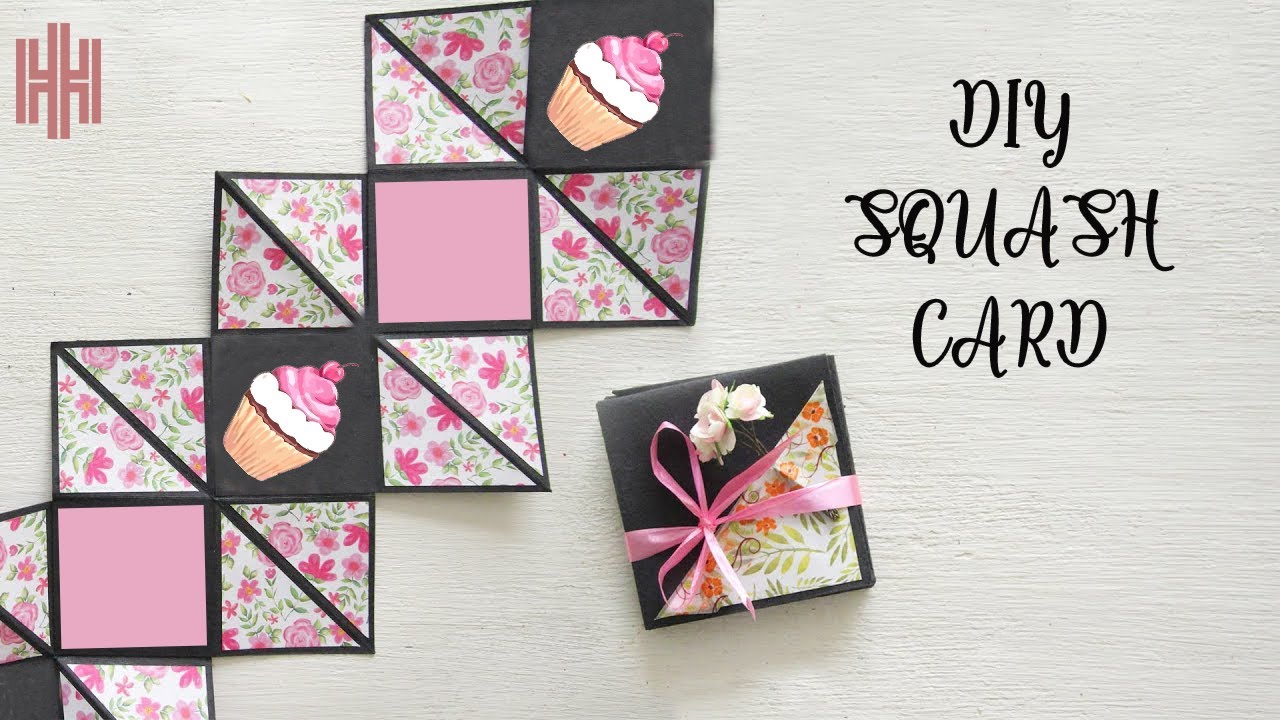 How to make a Squash Card tutorial || Infinity explosion box || Card 10 || By Creative H.I || DIY
