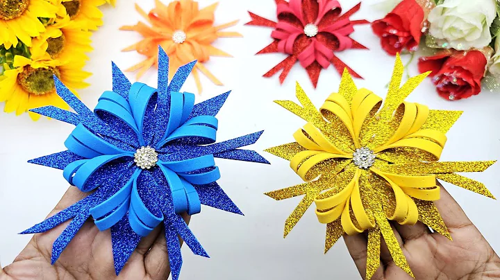 ❄️ Glitter Foam Snowflakes ❄️ DIY Christmas Ornaments Making With Foam Sheets