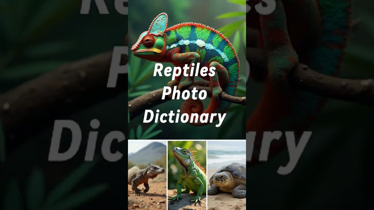 Reptiles Photo Dictionary 🐊🐍 | Learn Animal Names with Images & Sounds 