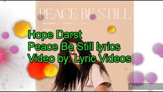 Hope Darst Peace Be Still lyrics