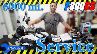 BMW F800GS 6000 miles service step by step