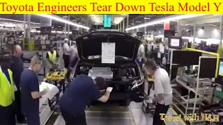 Hãng TOYOTA Tháo Tung Xe Tesla Model Y Kinh Ngạc Công Nghệ Tesla