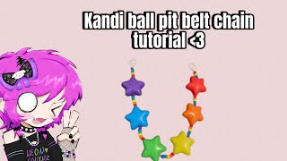 Kandi belt chain tutorial! (Beginner friendly)