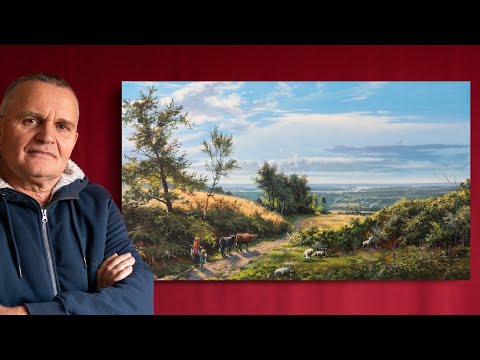 "The expanses of the harvest year" Acrylic Painting Tutorial. #Shorts #Short #art #draw #drawing