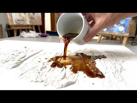 Paint Abstract Art Quickly & Easily – with Texture Paste and Coffee (Beginners)