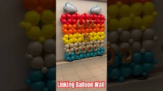 Making Balloon Walls with Linking Balloons #balloonwall #balloonbackdrop #balloondecoration #shorts