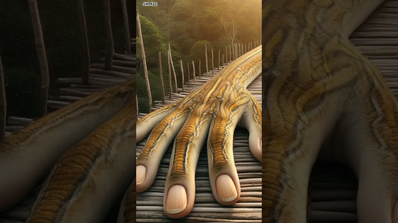 A golden python's sudden mutation appears in the Amazon rainforest