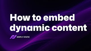 How to embed dynamic content (iFrame)