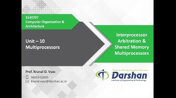 Unit 10 - Interprocessor Arbitration & Shared Memory Multiprocessors