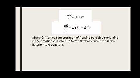 Kinetics of flotation