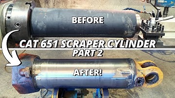 Repair DAMAGED Hydraulic Cylinder for CAT 651 Scraper | Part 2