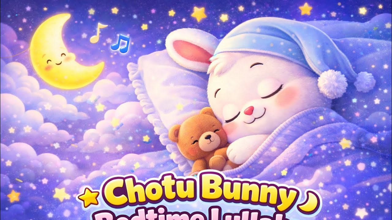 Chotu Bunny Bedtime song 🌙 | Soft Sleep Rhymes for Babies