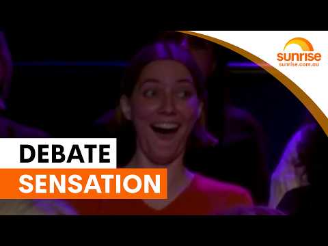 Kiwi woman's facial expressions steal New Zealand debate | Sunrise