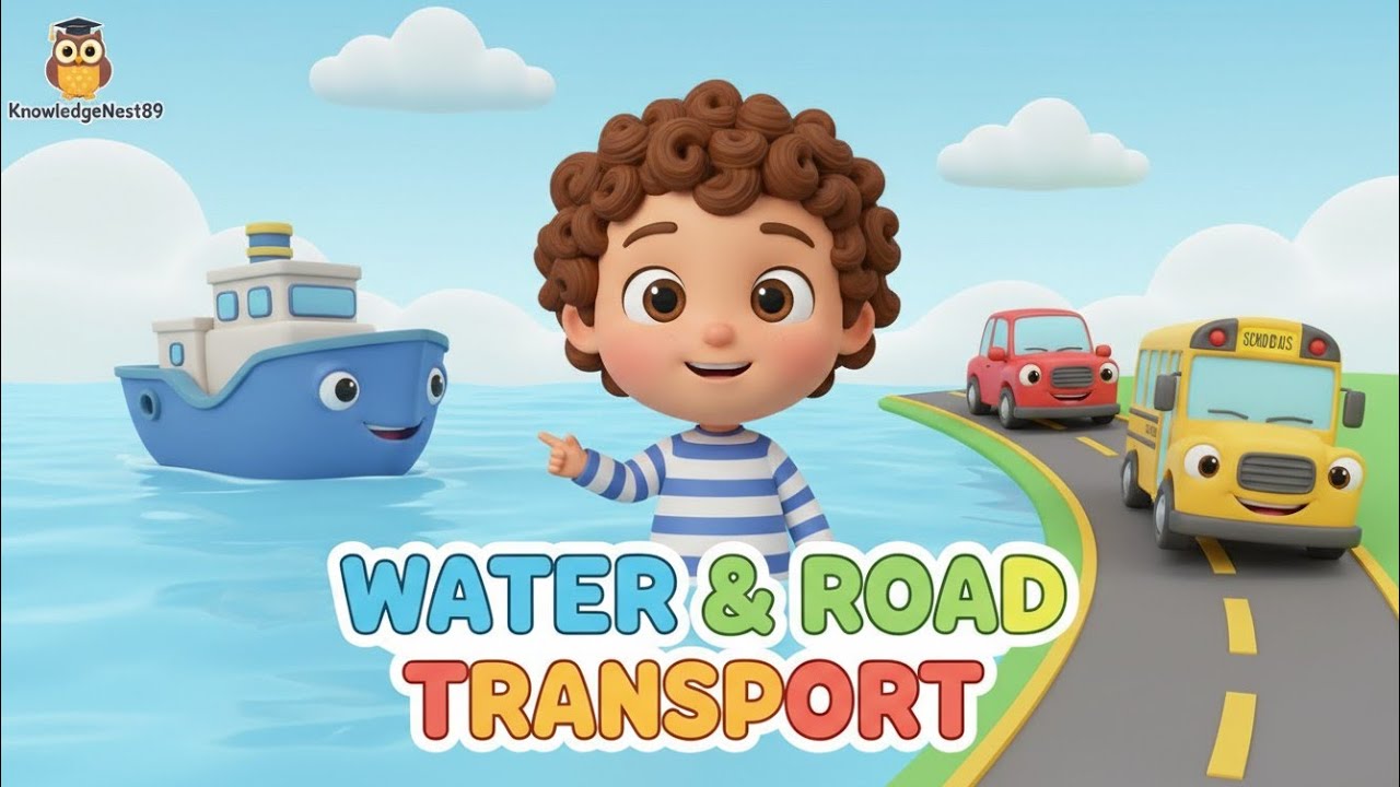 All Water & Road Vehicles for Kids 🚗🚢 | Fun Learning for Nursery | Nursery & KG | 