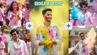 Holi Photo Editing 2026 | How to make Holi Color Special Photo with Google Gemini AI 🌈💗 screenshot 5