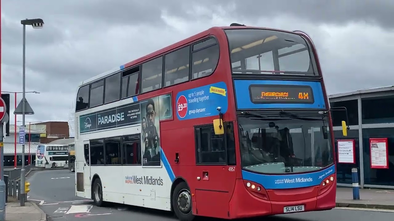 National Express West Midlands Enviro 400 4957 Bus Route 48 Hawkesley 