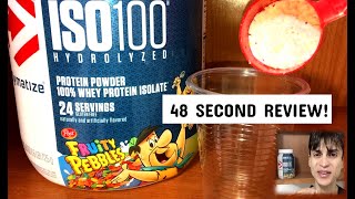 FRUITY PEBBLES Dymatize ISO100 protein 1 min REVIEW @Video-Games-Are-Fun