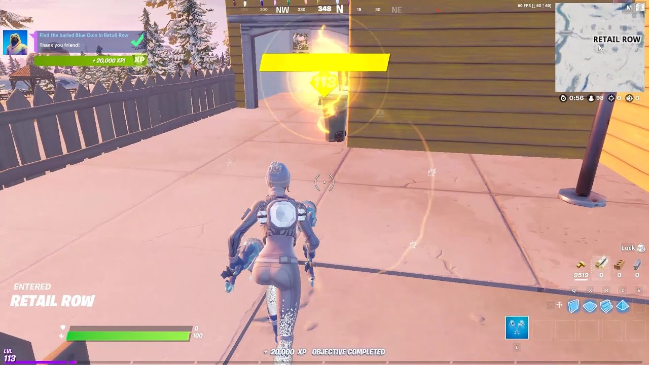 Find The Buried Blue Coin In Retail Row