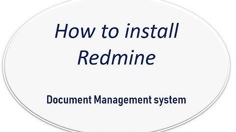 #Redmine install Linux