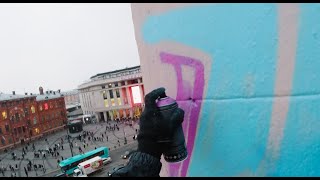 downtown rooftop graffiti bombing near central station, BURSONE by Bursone Добро 48,448 views 3 years ago 8 minutes, 6 seconds