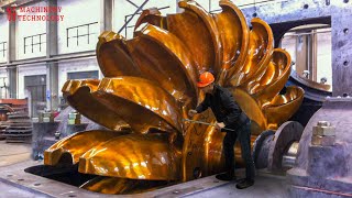 Explore the hydroelectric turbine manufacturing process   Extremely modern turbine factory