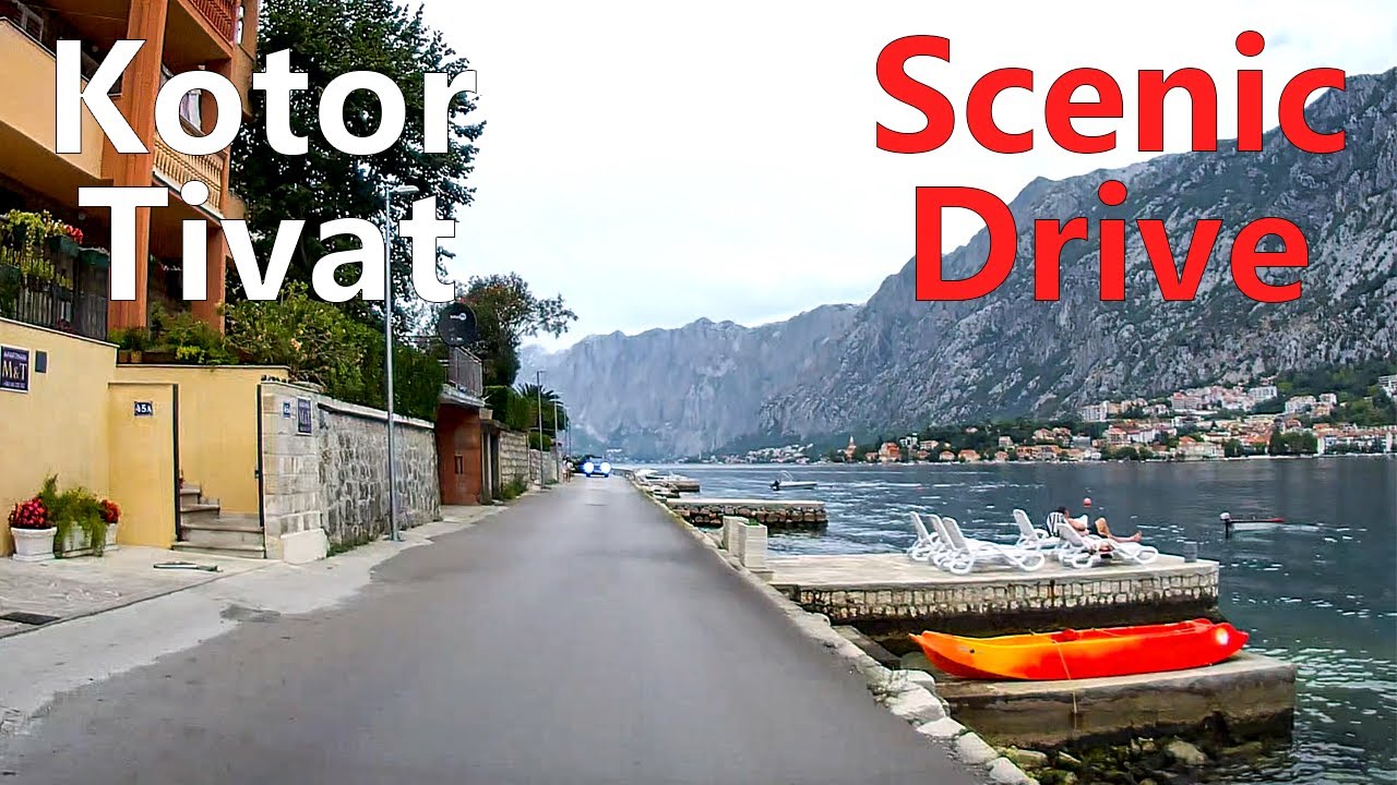Kotor Montenegro 🇲🇪 Scenic Drive to Tivat Around Kotor Bay