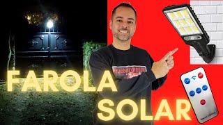 ☀️ Luz solar🌞de autoconsumo tipo farola. Ahorro total de electricidad y sin instalación eléctrica.☀️