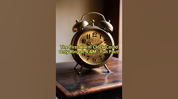 The First Alarm Clock Could Only Ring at 4 AM - Fun Fact!