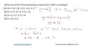 ISRO 2017 MAY | DLD | TAUTOLOGY | GATE TEST SERIES | SOLUTIONS ADDA | EXPLAINED BY ISRO AIR-1