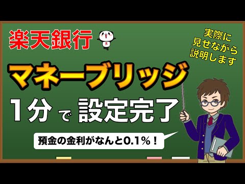 [Rakuten Bank/Rakuten Securities] How to set up Money Bridge (Rakuten Bank)