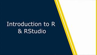 Basic Introduction to R and R Studio
