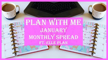 PWM January 2017 Monthly Spread ft. Elle Plan || Plan With Juli