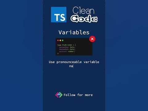 Clean code with TypeScript: Use pronounceable variable names #cleancode ...