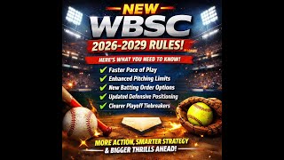 WBSC Softball Rule Changes 2026–2029 | Section 1: Game Management Explained