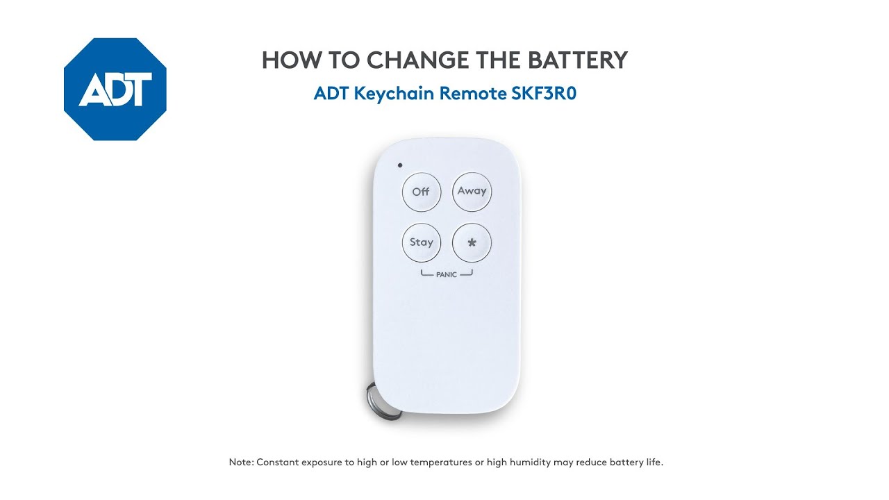Changing the battery in your ADT Keychain Remote - SKF3R0 - YouTube