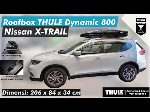 Roofbox THULE Dynamic 800 slim + Wingbar EDGE black low profile