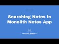 Searching Notes in Monolith Notes App