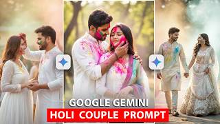 HOLI AI Couple Photo Edit | Holi Couple Prompts | Holi Couple Photo Editing Gemini #HoliPrompt screenshot 5