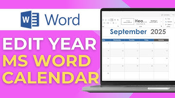 How to Change Year in Microsoft Word Calendar Template (Full 2025 Guide)