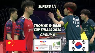 Ki Dong Ju/Kim Won Ho vs Liu/Ou | Thomas Uber Cup Finals 2024 Badminton - Korea vs China