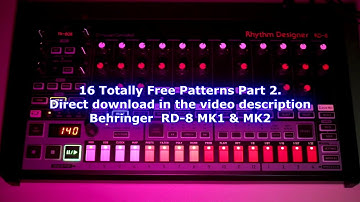 Part.2 16 Free Behringer RD-8 MKI & MKII Patterns and SYNTHTRIBE Loading Tutorial - Analog Drums