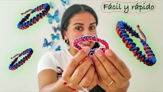 COMO HACER UNA PULSERA DE HILO PARACORD EN DOS HILOS / TUTORIAL MACRAME 2019 DIY