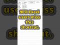 90% Excel Users Miss This Shortcut 😱