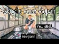 Rust Repair On Short Bus Tiny Home - Skoolie Build Ep. 3