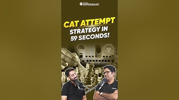 CAT Exam Attempt Strategy: Perfect Your Approach in 59 Seconds 🎯| CAT 2024 | #shorts