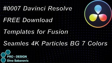 #0007 Davinci Resolve FREE Templates for Fusion - Seamless 4K Particles 7 Colors
