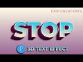 3D Text Effect | Diya Creation's | Pixellab Tutorial | Text Effect Pixellab #pixellabtutorial