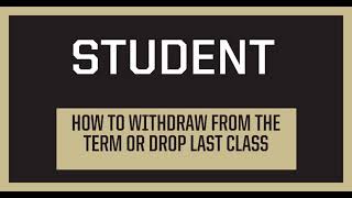 How to Withdraw from Current Term