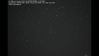 Comet C/2017 K2 (PANSTARRS) passing by Open Star Cluster IC 4665, 21.06.2022