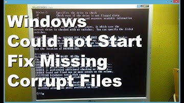 Windows could not start boot up missing or corrupt files error message